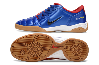 Men's Nike Total 90 III IC Indoor & Futsal Low-Tops Football Shoes - Blue/Black/Red
