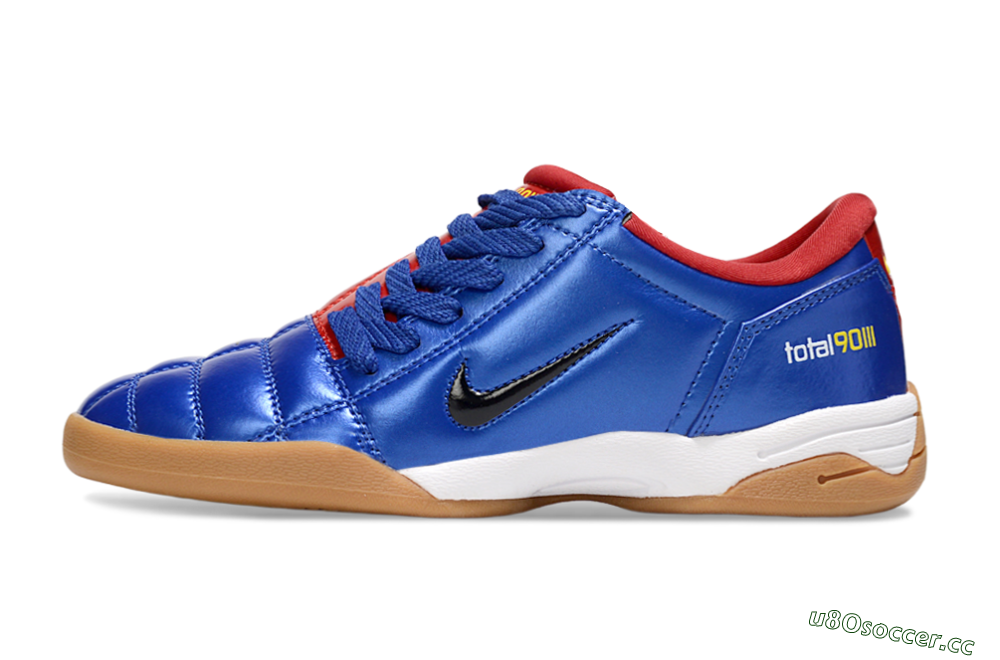 Men's Nike Total 90 III IC Indoor & Futsal Low-Tops Football Shoes - Blue/Black/Red 0