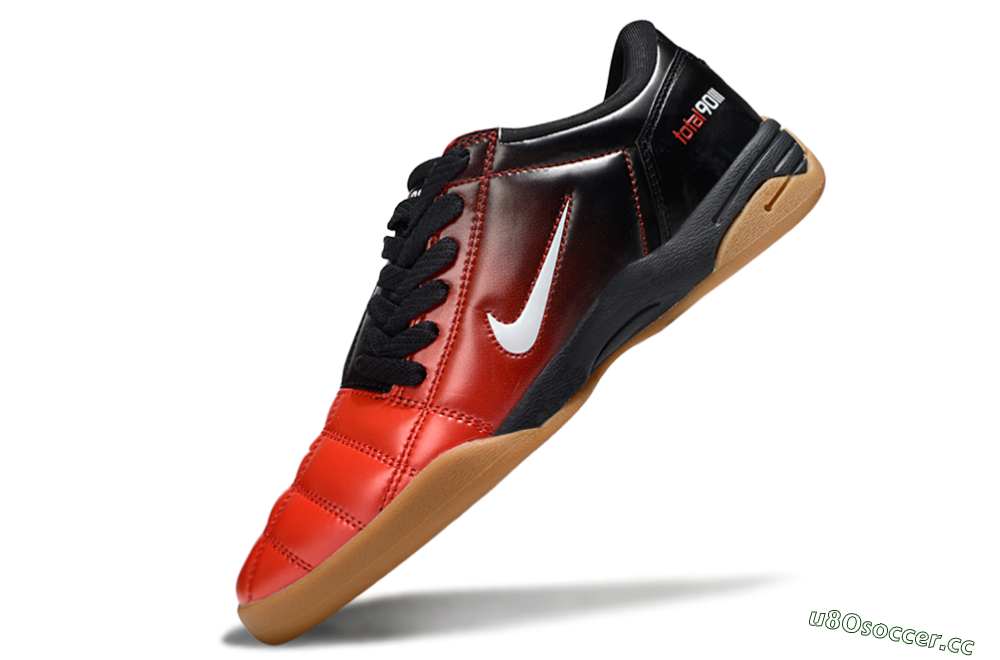 Men's Nike Total 90 III IC Indoor & Futsal Low-Tops Football Shoes - Red/White/Black 5