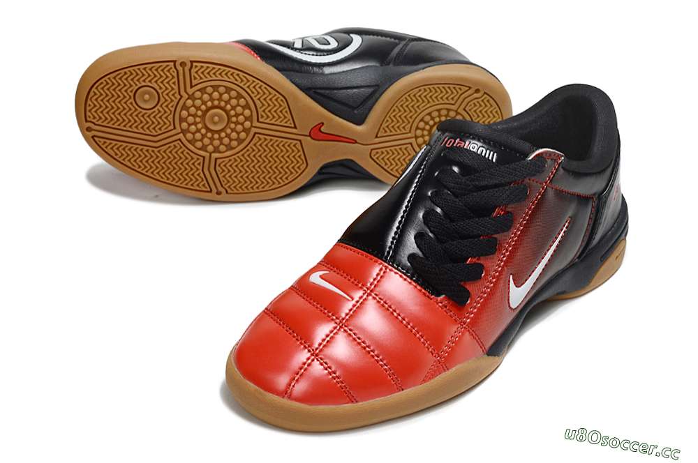 Men's Nike Total 90 III IC Indoor & Futsal Low-Tops Football Shoes - Red/White/Black 3