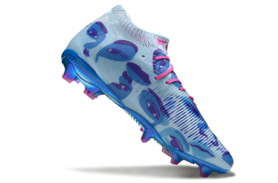 Men's Puma Future 8 Ultimate FG Firm Ground Low-Tops Football Boots - Blue/Pink/Black