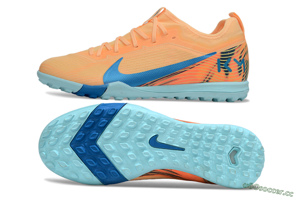 Unisex Nike Air Zoom Mercurial Vapor 16 Pro TF Artificial Turf Low-Tops Football Shoes - Orange/Blue/Jade 1