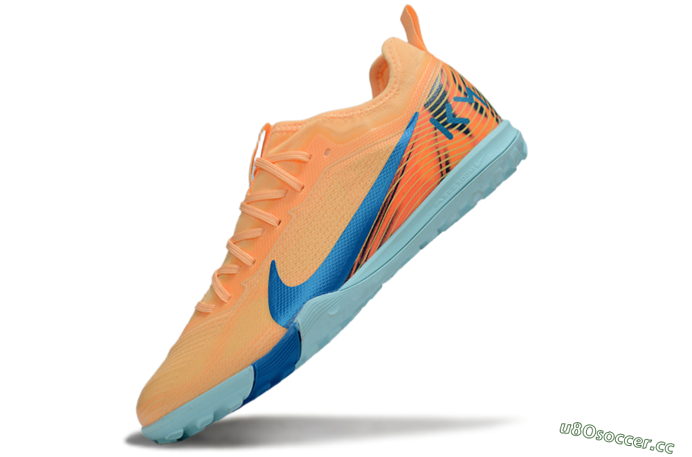 Unisex Nike Air Zoom Mercurial Vapor 16 Pro TF Artificial Turf Low-Tops Football Shoes - Orange/Blue/Jade 5