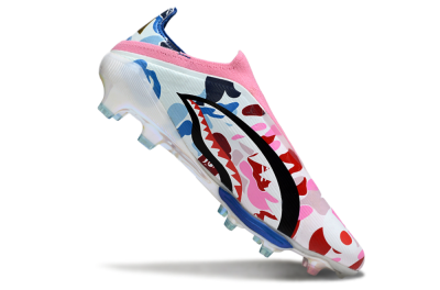 Men's Adidas F50+ Elite Lightstrike Laceless FG Firm Ground Low-Tops Football Boots - Pink/Red/Blue