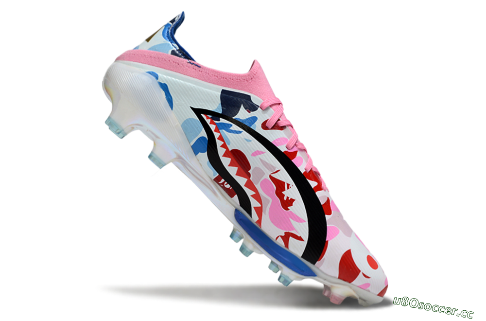 Men's Adidas F50+ Elite Lightstrike Pro FG Firm Ground Low-Tops Football Boots - Pink/Red/Blue 4
