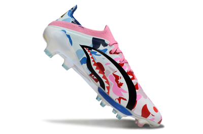 Men's Adidas F50+ Elite Lightstrike Pro FG Firm Ground Low-Tops Football Boots - Pink/Red/Blue