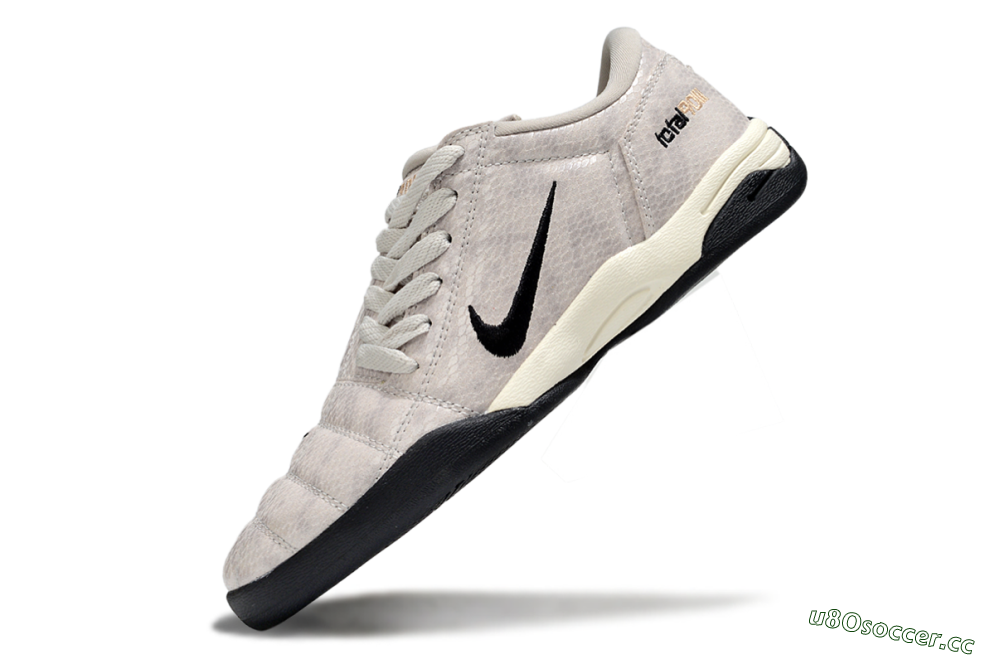 Men's Nike Total 90 III IC Indoor & Futsal Low-Tops Football Shoes - Grey/Black/White 5