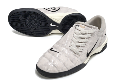 Men's Nike Total 90 III IC Indoor & Futsal Low-Tops Football Shoes - Grey/Black/White