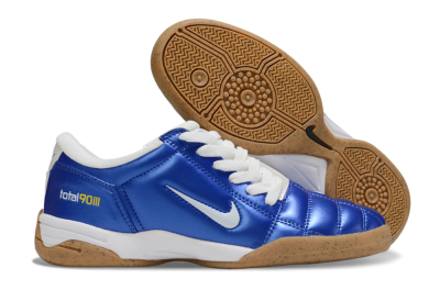 Men's Nike Total 90 III IC Indoor & Futsal Low-Tops Football Shoes - Blue/White/Brown