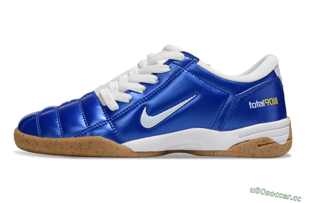 Men's Nike Total 90 III IC Indoor & Futsal Low-Tops Football Shoes - Blue/White/Brown 0