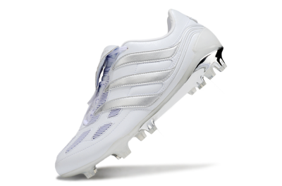 Men's Adidas Predator Precision Elite Foldover Tongue FG Firm Ground Low-Tops Football Boots - Beige/White/Silver