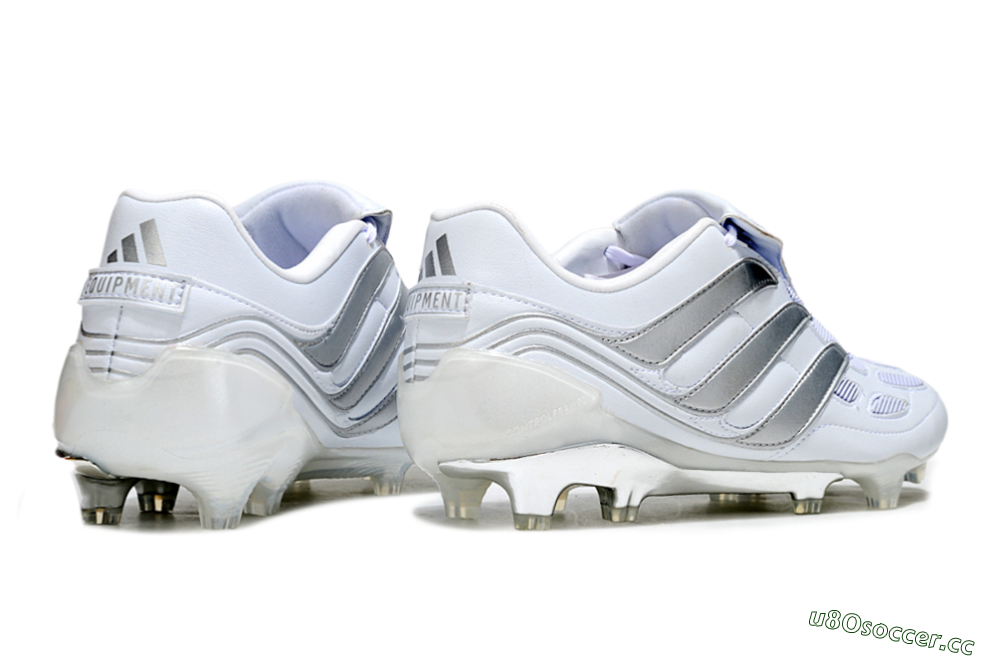 Men's Adidas Predator Precision Elite Foldover Tongue FG Firm Ground Low-Tops Football Boots - Beige/White/Silver 6