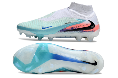 Unisex Nike Phantom 6 High Elite FG Firm Ground High-Tops Football Boots - Jade/White/Red