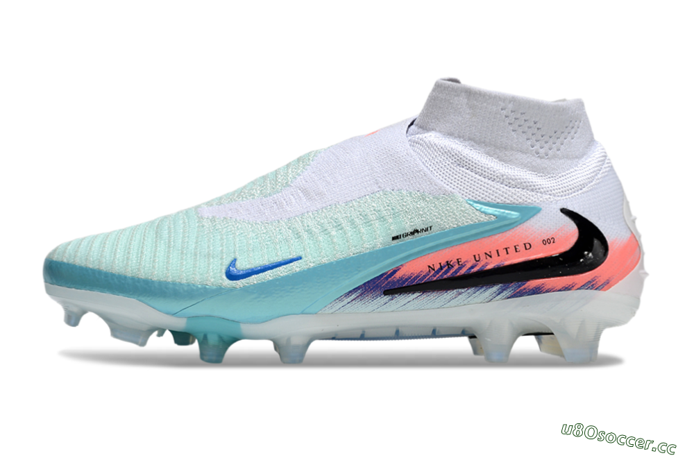 Unisex Nike Phantom 6 High Elite FG Firm Ground High-Tops Football Boots - Jade/White/Red 0