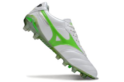 Men's Mizuno Morelia 2 FG Firm Ground Low-Tops Football Boots - White/Yellow