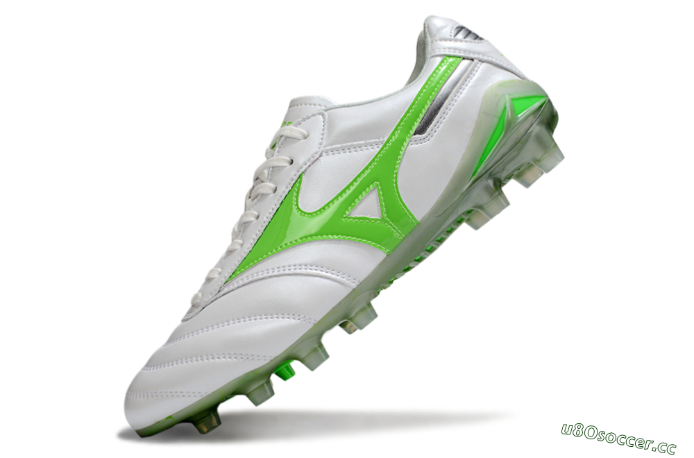 Men's Mizuno Morelia 2 FG Firm Ground Low-Tops Football Boots - White/Yellow 5
