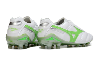 Men's Mizuno Morelia 2 FG Firm Ground Low-Tops Football Boots - White/Yellow