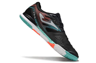 Men's Joma Top Flex IC Indoor & Futsal Low-Tops Football Shoes - Black/Jade/Red