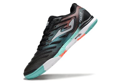 Men's Joma Top Flex IC Indoor & Futsal Low-Tops Football Shoes - Black/Jade/Red