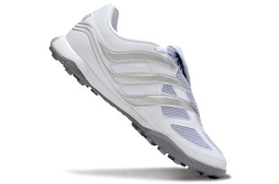 Men's Adidas Predator 25 Elite Foldover Tongue TF Artificial Turf Low-Tops Football Shoes - Beige/White/Silver