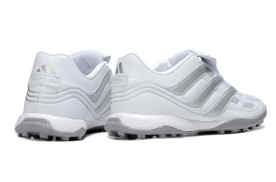 Men's Adidas Predator 25 Elite Foldover Tongue TF Artificial Turf Low-Tops Football Shoes - Beige/White/Silver