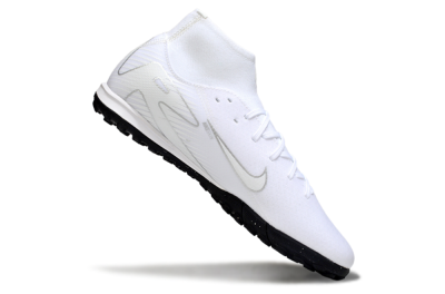 Men's Nike Air Zoom Mercurial Superfly 10 Academy TF Artificial Turf Low-Tops Football Shoes - White/Silver/Black