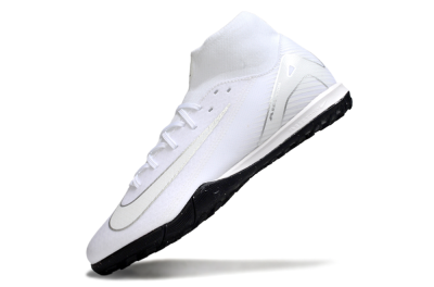 Men's Nike Air Zoom Mercurial Superfly 10 Academy TF Artificial Turf Low-Tops Football Shoes - White/Silver/Black