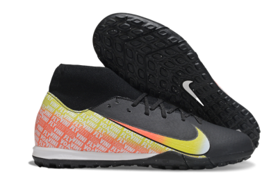 Men's Nike Air Zoom Mercurial Superfly 10 Academy TF Artificial Turf Low-Tops Football Shoes - Black/Yellow/Red
