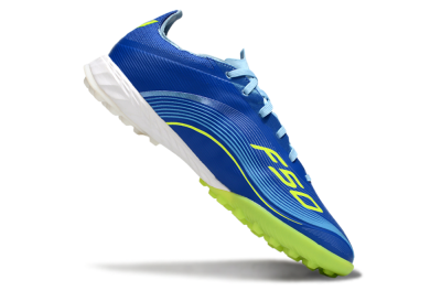 Men's Messi x Adidas F50 Pro TF Artificial Turf Low-Tops Football Shoes - Blue/Yellow/White
