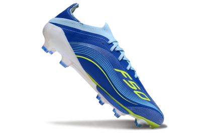 Men's Messi x Adidas F50 Elite FG Firm Ground Low-Tops Football Boots - Blue/Yellow/White