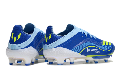 Men's Messi x Adidas F50 Elite FG Firm Ground Low-Tops Football Boots - Blue/Yellow/White