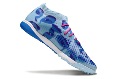 Men's Puma Future 8 Ultimate TF Artificial Turf Low-Tops Football Shoes - Blue/Pink/White