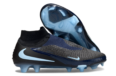 Men's Nike Phantom 6 Elite High FG Firm Ground High-Tops Football Boots - Silver/White/Black