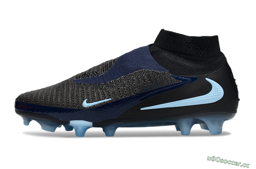 Men's Nike Phantom 6 Elite High FG Firm Ground High-Tops Football Boots - Silver/White/Black 0