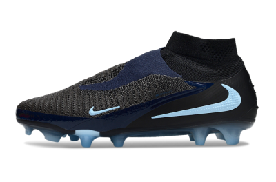 Men's Nike Phantom 6 Elite High FG Firm Ground High-Tops Football Boots - Silver/White/Black