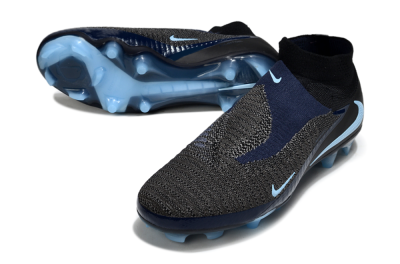 Men's Nike Phantom 6 Elite High FG Firm Ground High-Tops Football Boots - Silver/White/Black