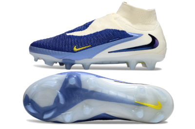 Unisex Nike Phantom 6 Elite FG Firm Ground High-Tops Football Boots - Blue/White/Black