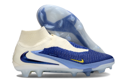 Unisex Nike Phantom 6 Elite FG Firm Ground High-Tops Football Boots - Blue/White/Black