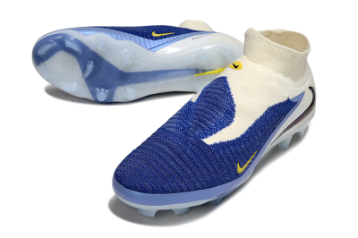 Unisex Nike Phantom 6 Elite FG Firm Ground High-Tops Football Boots - Blue/White/Black