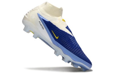 Unisex Nike Phantom 6 Elite FG Firm Ground High-Tops Football Boots - Blue/White/Black