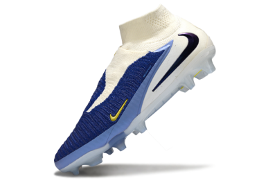 Unisex Nike Phantom 6 Elite FG Firm Ground High-Tops Football Boots - Blue/White/Black