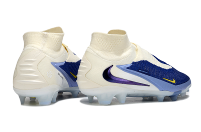 Unisex Nike Phantom 6 Elite FG Firm Ground High-Tops Football Boots - Blue/White/Black