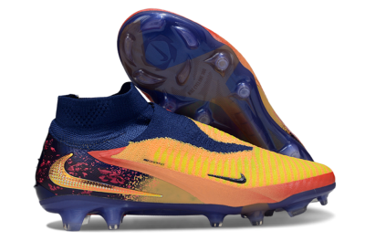 Unisex Nike Phantom 6 Elite FG Firm Ground High-Tops Football Boots - Red/Yellow/Blue