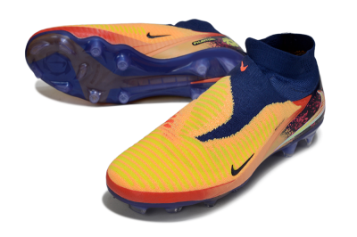 Unisex Nike Phantom 6 Elite FG Firm Ground High-Tops Football Boots - Red/Yellow/Blue