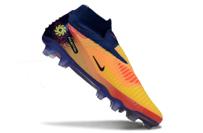 Unisex Nike Phantom 6 Elite FG Firm Ground High-Tops Football Boots - Red/Yellow/Blue
