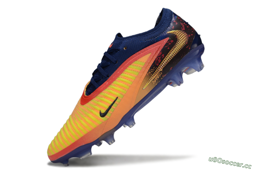 Men's Nike Phantom 6 Elite Low FG Firm Ground Low-Tops Football Boots - Yellow/Red/Blue/Gold 5