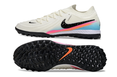 Men's Nike Phantom GX 2 Elite TF Artificial Turf Low-Tops Football Shoes - White/Red/Jade