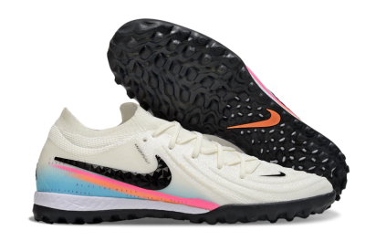 Men's Nike Phantom GX 2 Elite TF Artificial Turf Low-Tops Football Shoes - White/Red/Jade