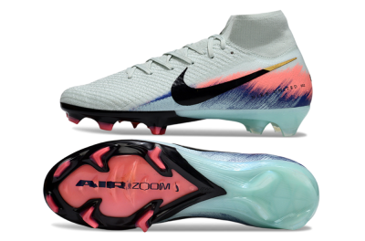 Men's Nike Air Zoom Mercurial Superfly 10 Elite FG Firm Ground High-Tops Football Boots - Jade/Black/Pink