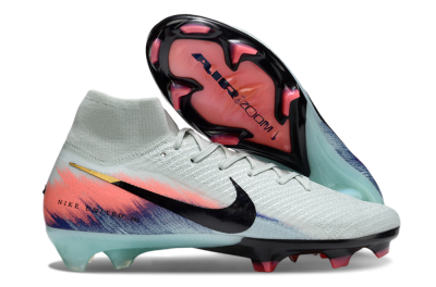 Men's Nike Air Zoom Mercurial Superfly 10 Elite FG Firm Ground High-Tops Football Boots - Jade/Black/Pink